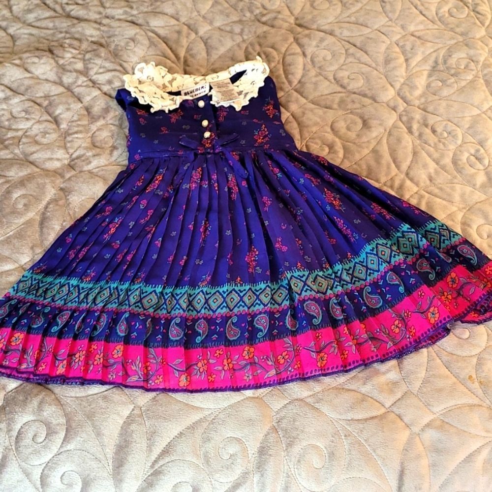 SWEET BLUEBER 18 MO BABY DRESS